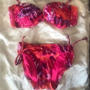 Victoria’s Secret Pink Tie Dye Bandeau Bikini